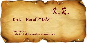 Kati Renátó névjegykártya